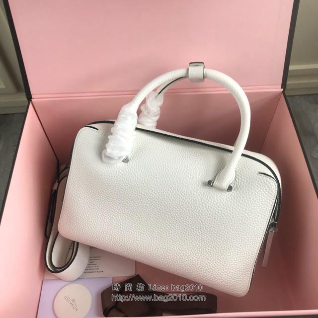 DELVAUX女包 Delvau單肩斜挎包 半手工Cool box 中號 德爾沃女手提包 手拎包 白色  fcs1194